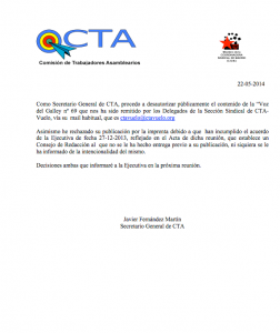 Desautorizacion la voz del Galley 69