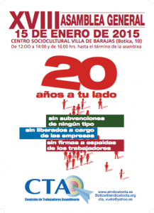 Asamblea General CTA 15 Enero 2015